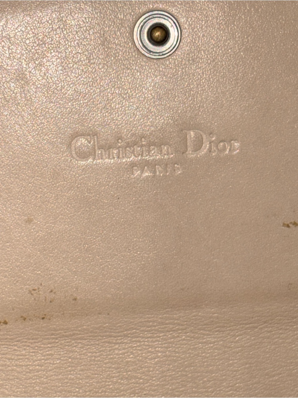 Dior Beige Monogram Clutch with Bow and 'D' Charm - Picture 10 of 12